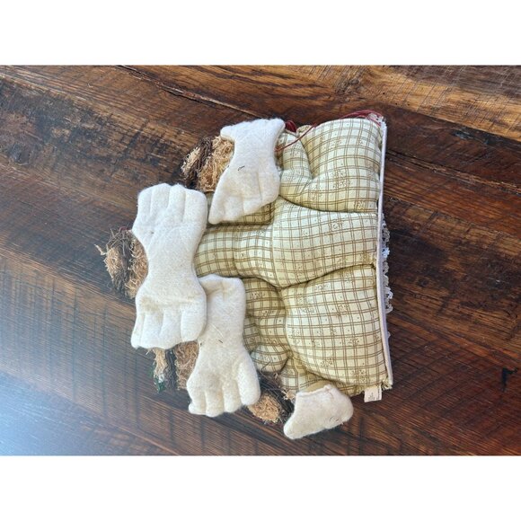 Vintage Quilted Whimsical Angel Cluster Door Stop Decor Christmas Religious - Picture 8 of 10